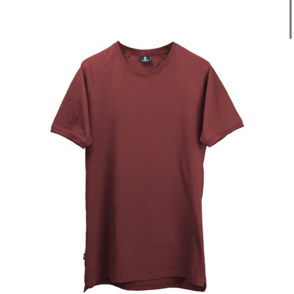 ZIVI STRAIGHT HEM TEE - MARSALA